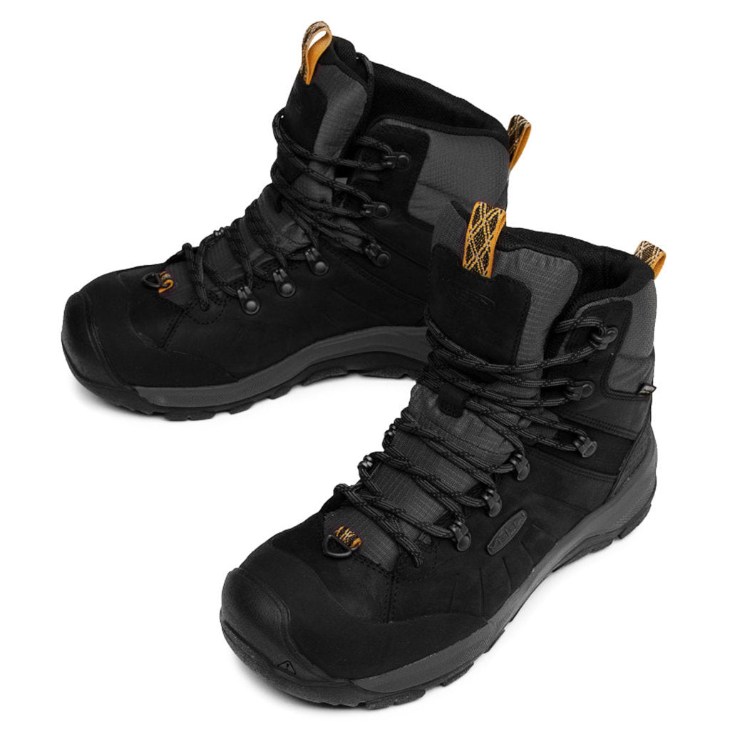 Keen Revel IV Mid Polar Leather Textile Mens Boots#color_black magnet