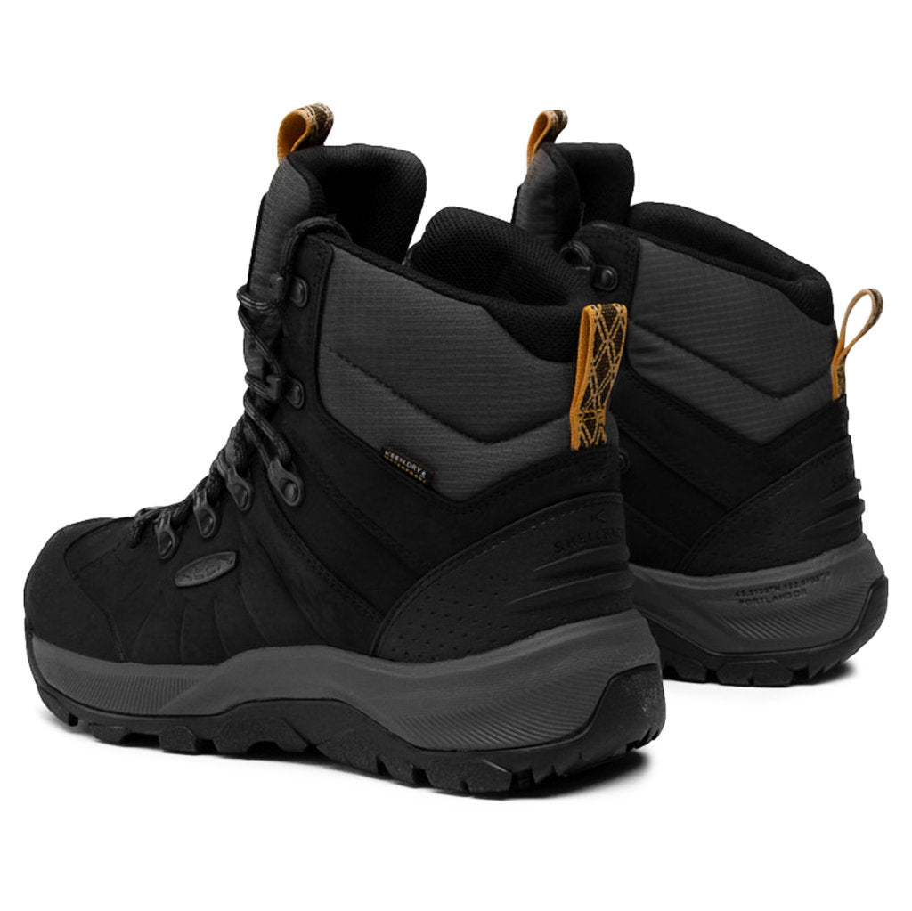 Keen Revel IV Mid Polar Leather Textile Mens Boots#color_black magnet