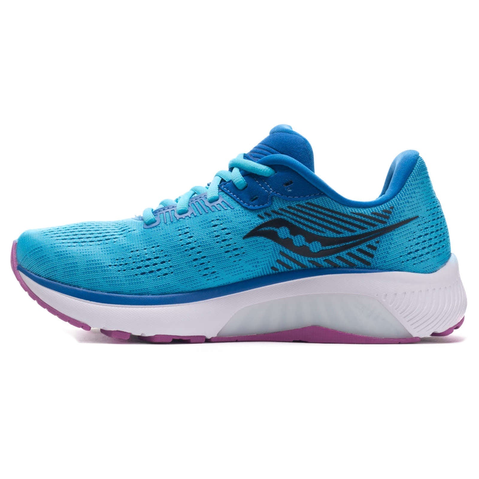 Saucony Guide 14 Synthetic Textile Women's Low-Top Sneakers#color_blue blaze berry