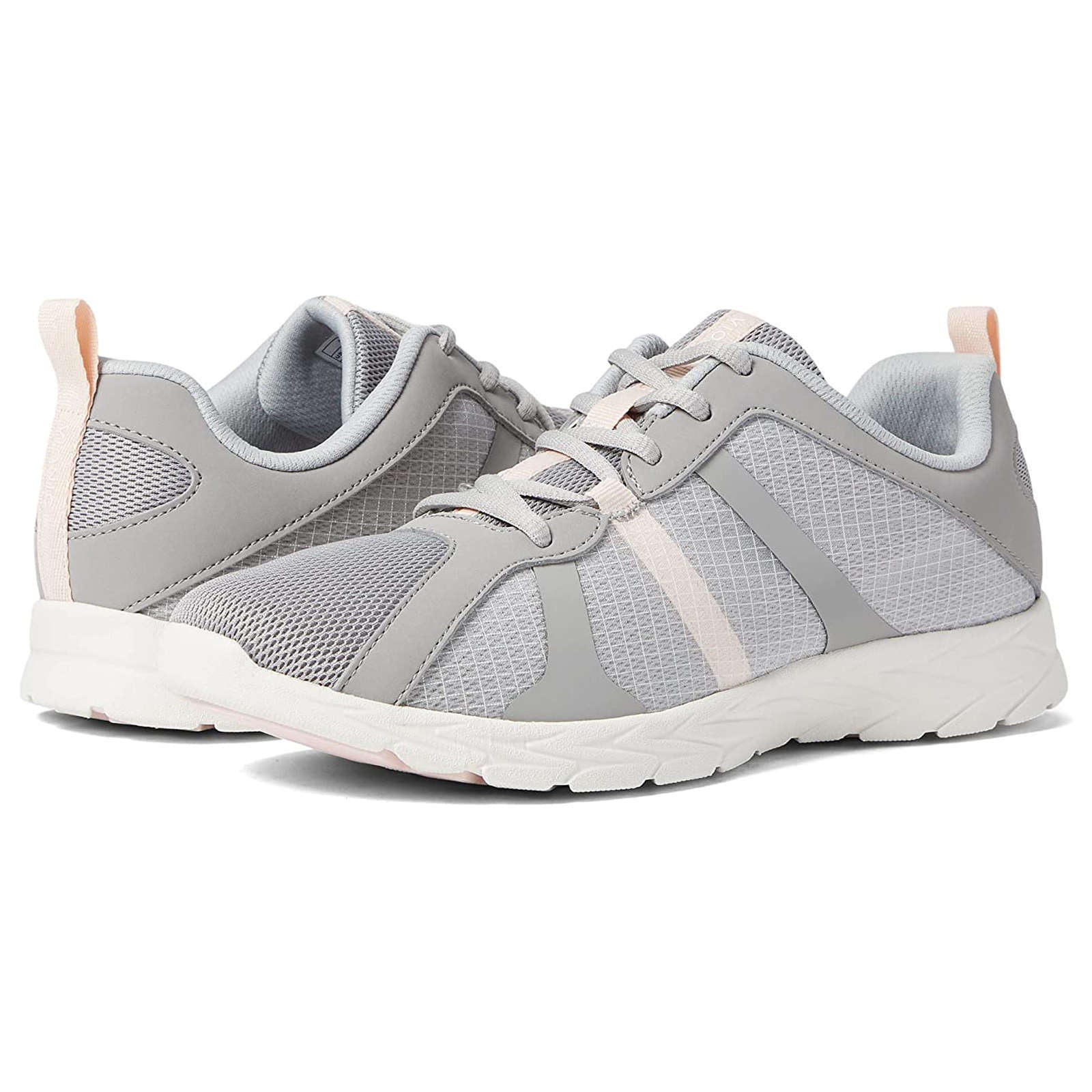 Vionic Brisk Radiant Synthetic Leather Womens Sneakers#color_light grey cloud pink