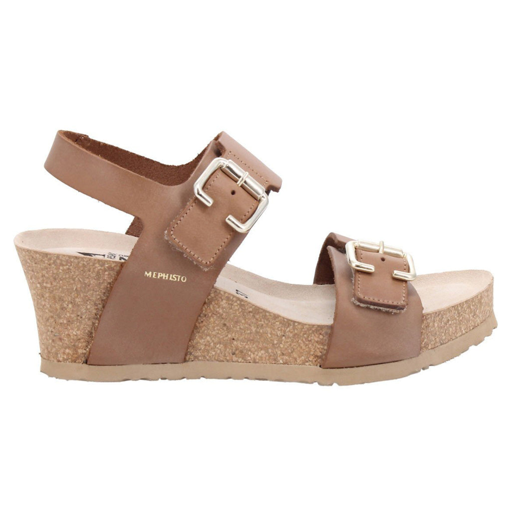 Mephisto Lissandra Leather Womens Sandals#color_camel