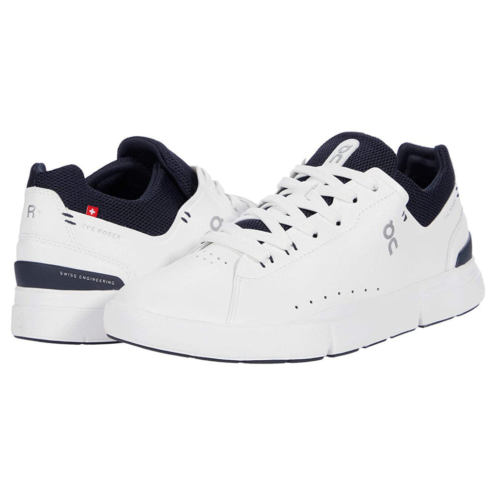 On The Roger Advantage Textile Synthetic Womens Sneakers#color_white midnight