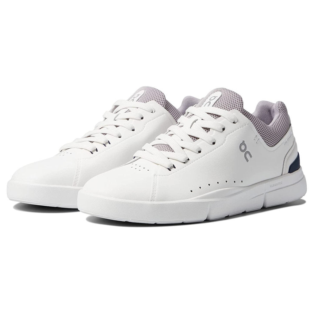 On The Roger Advantage Textile Synthetic Womens Sneakers#color_white lilac