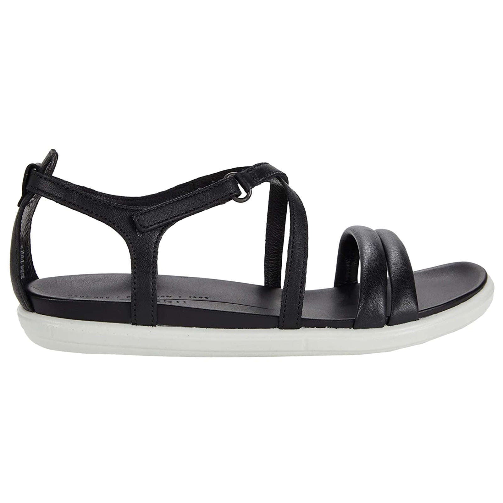 Ecco Simpil 209233 Leather Womens Sandals#color_black