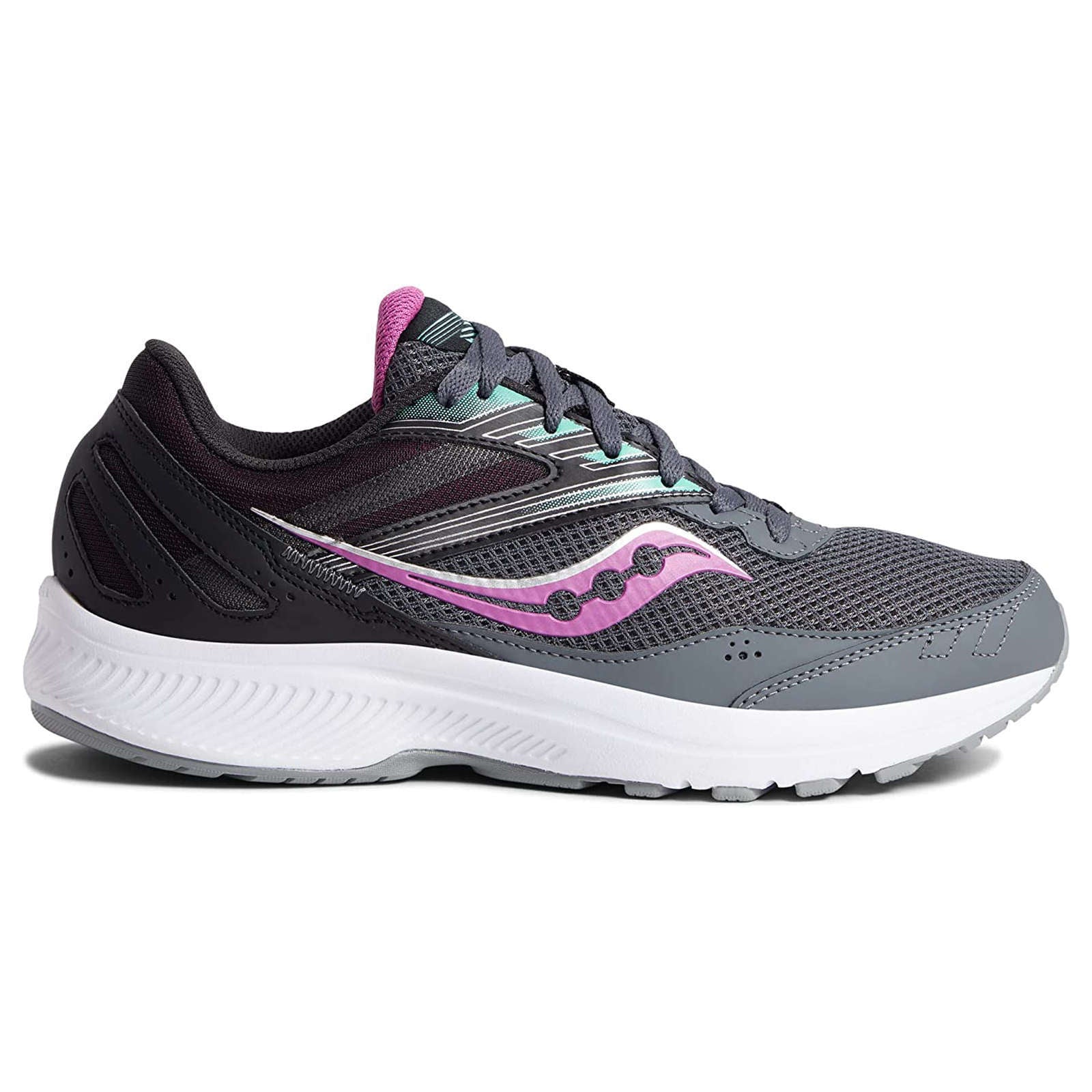 Saucony Cohesion 15 Synthetic Textile Women's Running Shoes#color_shadow razzle