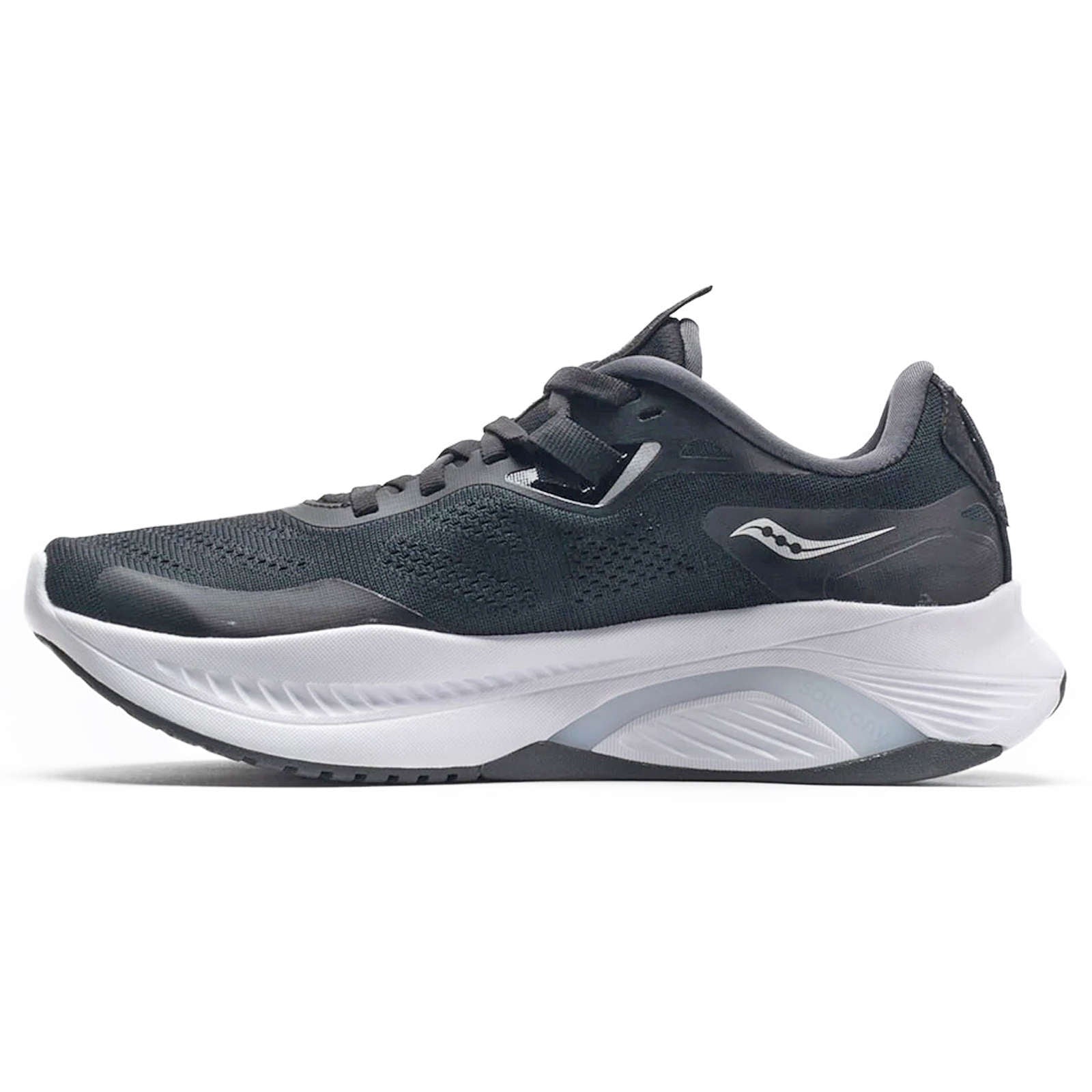 Saucony Guide 15 Synthetic Textile Women's Low-Top Sneakers#color_black white