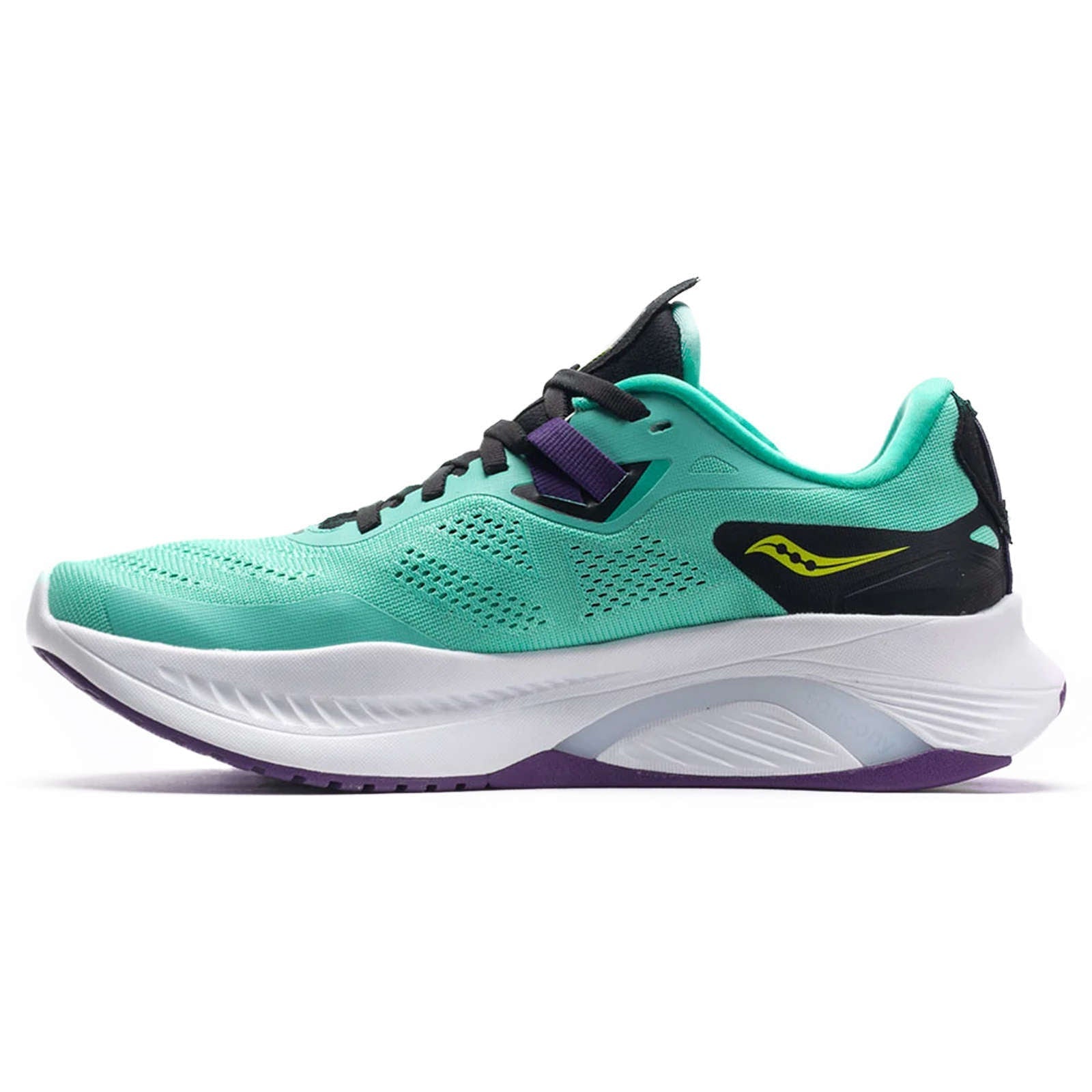 Saucony Guide 15 Synthetic Textile Women's Running Shoes#color_cool mint acid