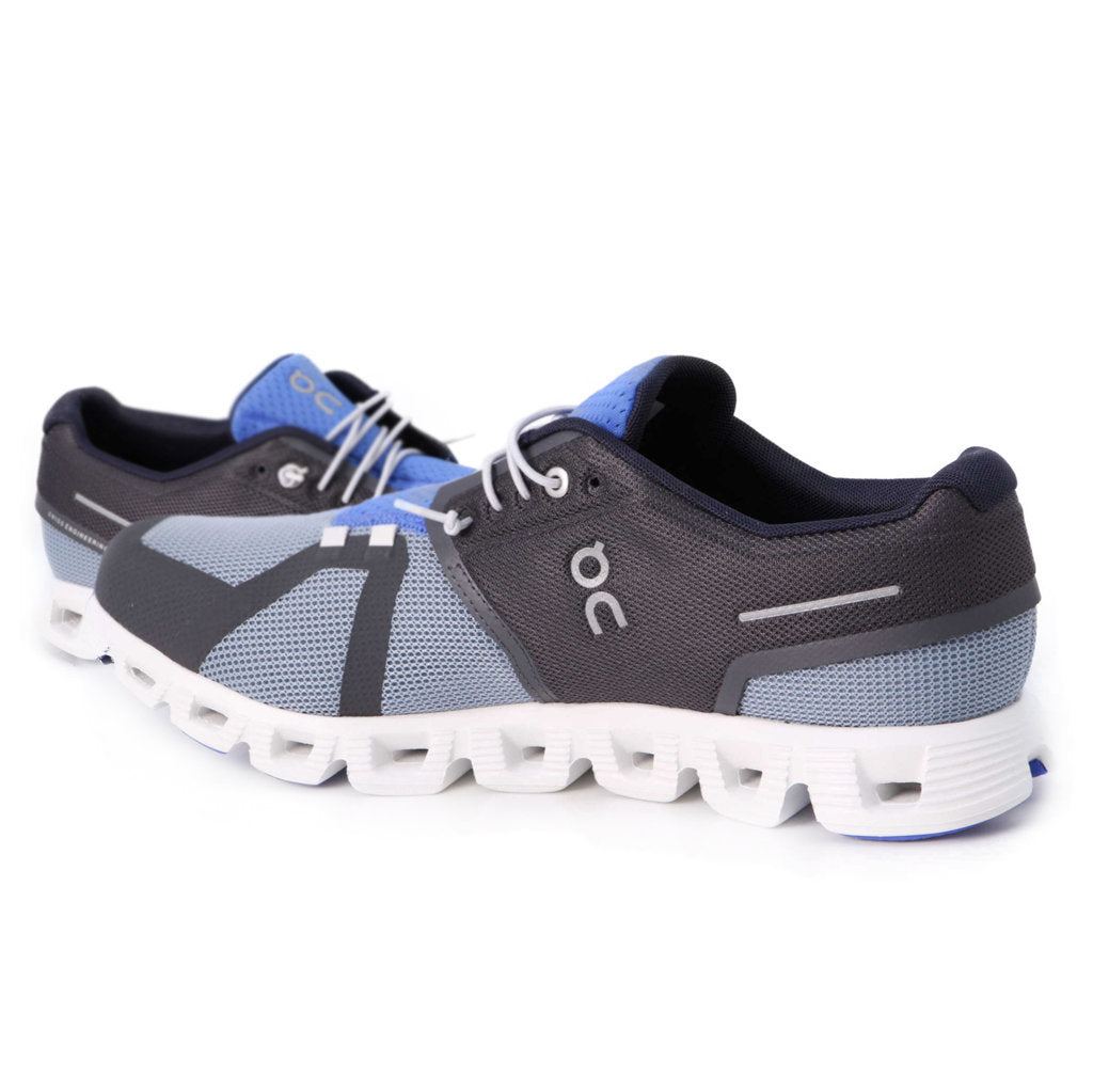 On Cloud 5 Push Textile Synthetic Mens Sneakers#color_eclipse chambray