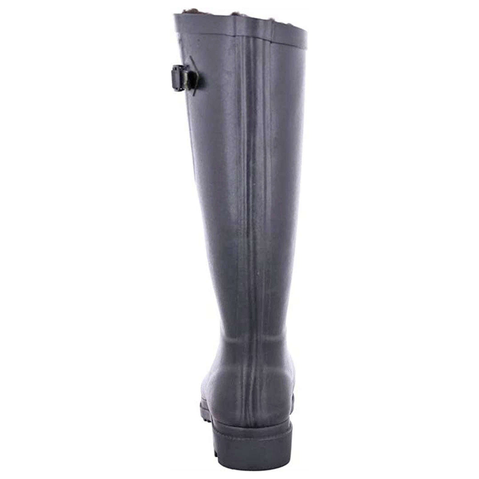 Aigle Aiglentine Fur 2 Rubber Fur-Lined Women's Tall Wellington Boots#color_noir