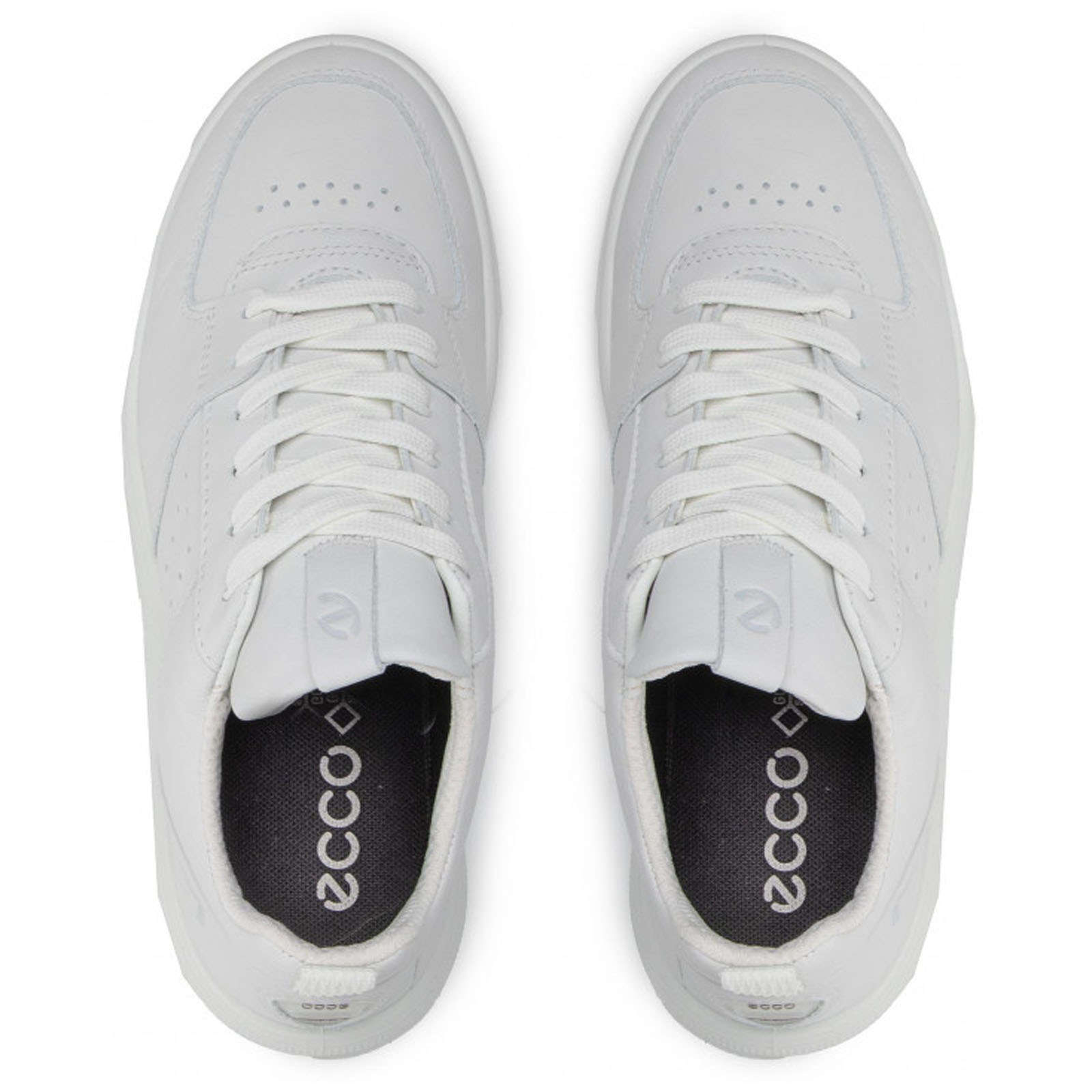 Ecco Street 720 Leather Womens Sneakers#color_white