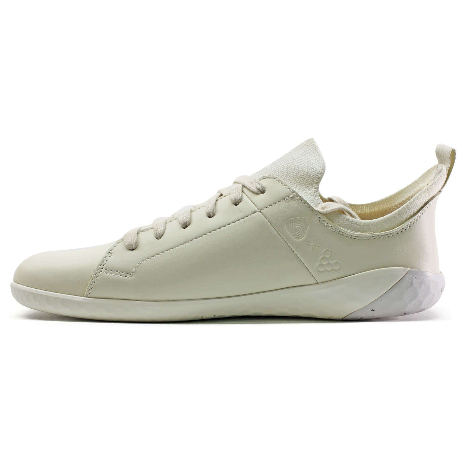 Vivobarefoot Geo Court Knit Leather Womens Sneakers#color_limestone