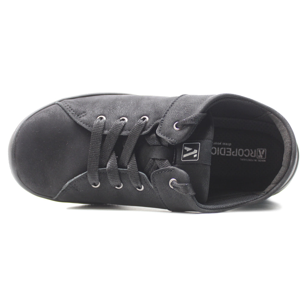 Arcopedico Munique Nubuck Leather Women's Low-top Sneakers#color_fal coll black