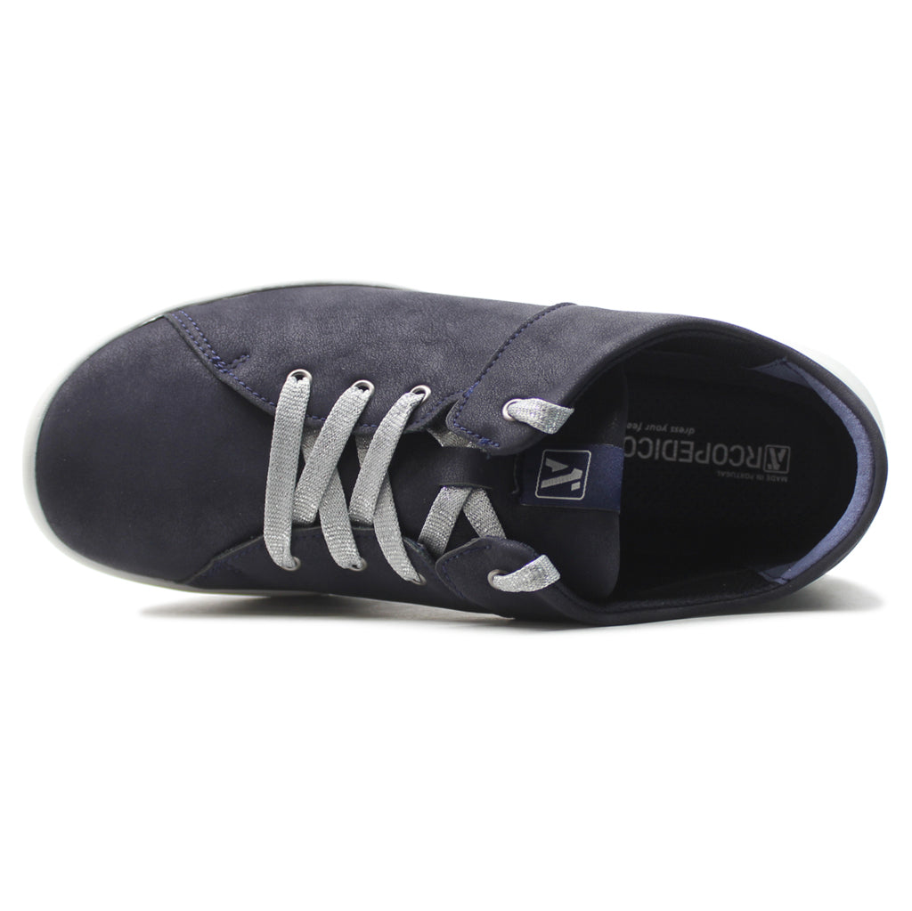 Arcopedico Munique Nubuck Leather Women's Low-top Sneakers#color_fal coll navy