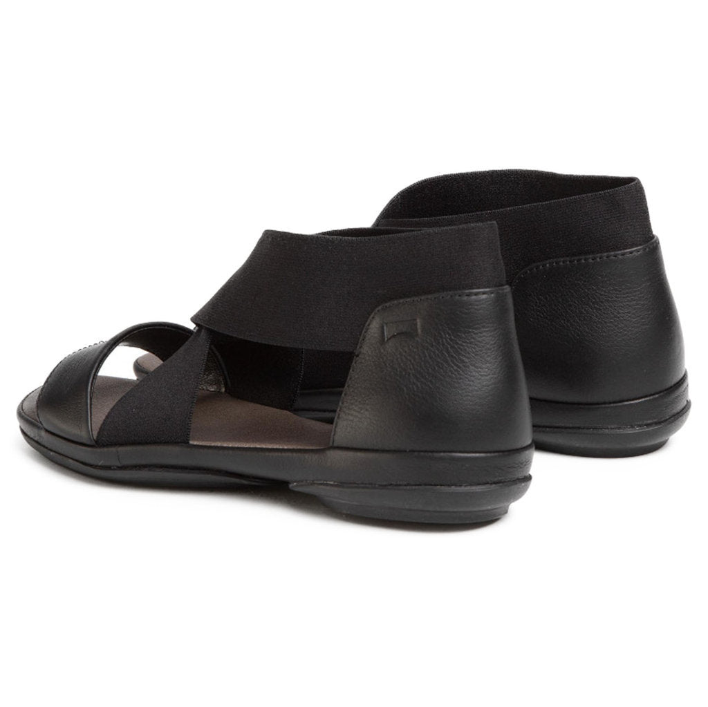 Camper Right Calsskin Leather Women's Open Toe Sandals#color_black