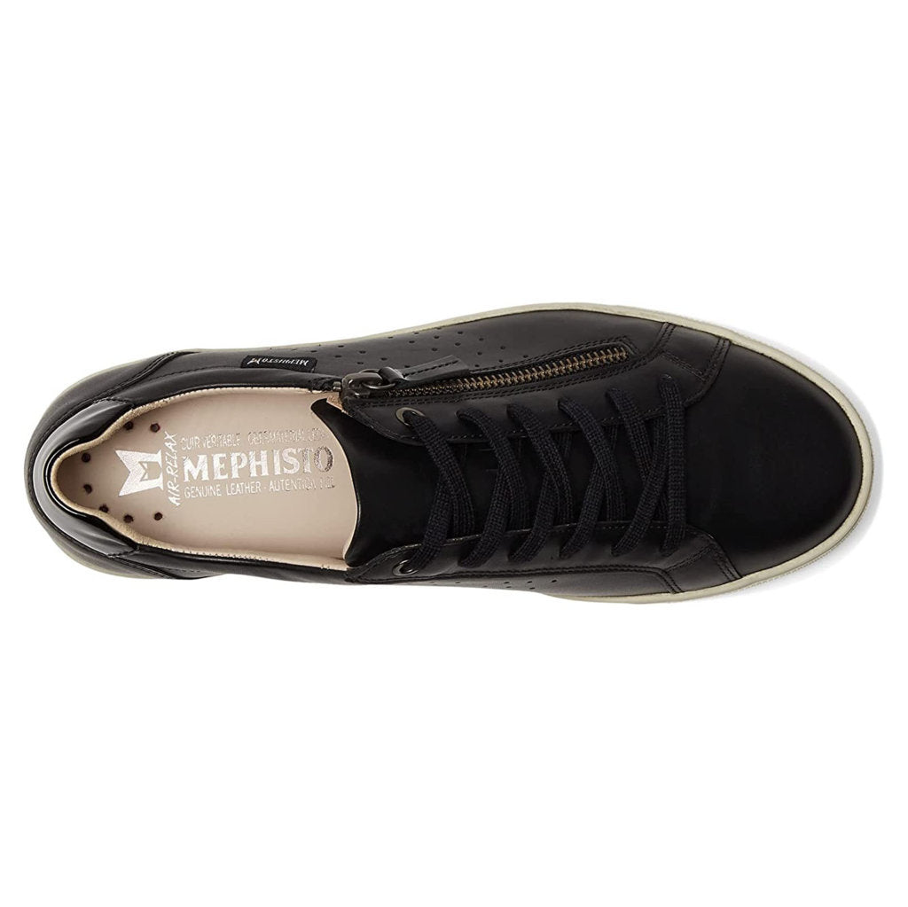 Mephisto Nikita Leather Womens Sneakers#color_black