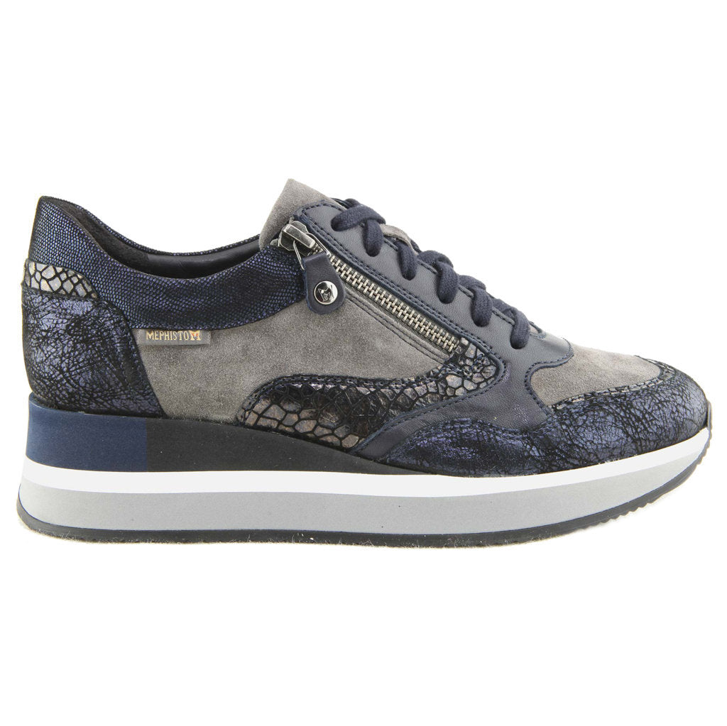 Mephisto Olimpia Leather Womens Sneakers#color_navy