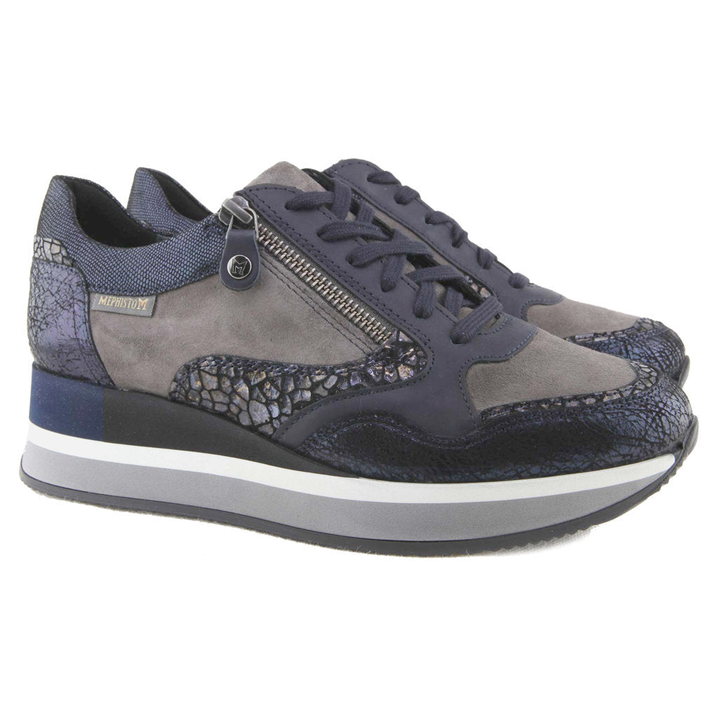 Mephisto Olimpia Leather Womens Sneakers#color_navy