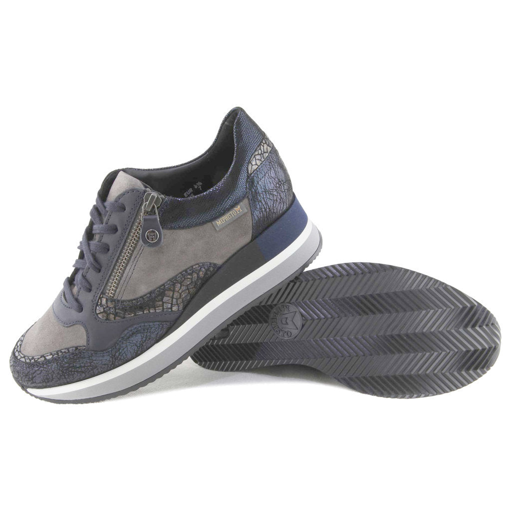 Mephisto Olimpia Leather Womens Sneakers#color_navy