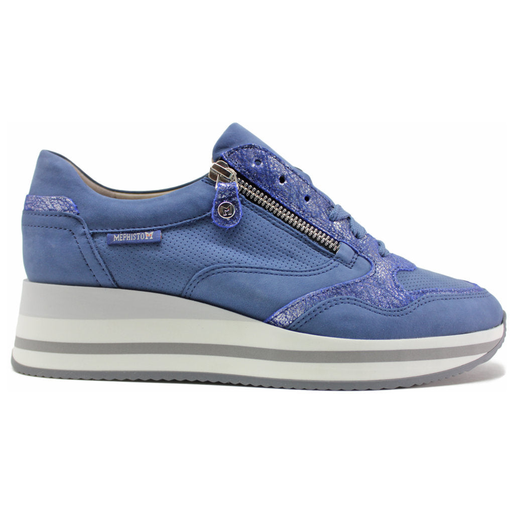 Mephisto Olimpia Leather Womens Sneakers#color_denim