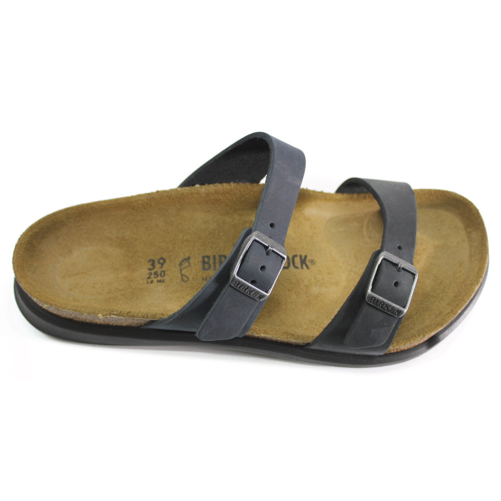 Birkenstock Sierra CT Waxy Leather Unisex Sandals#color_black