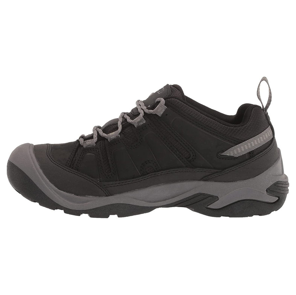 Keen Circadia Vent Leather & Textile Men's Hiking Sneakers#color_black steel grey