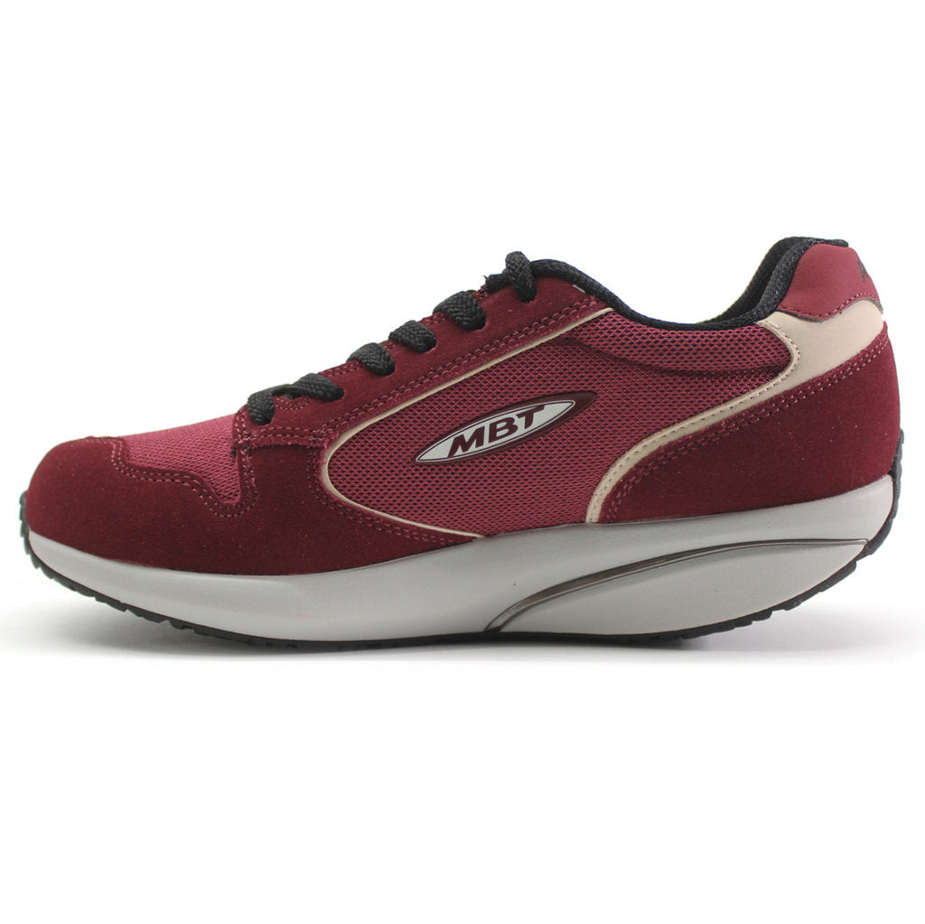 MBT 1997 Classic Suede Textile Women's Low-Top Sneakers#color_burgundy