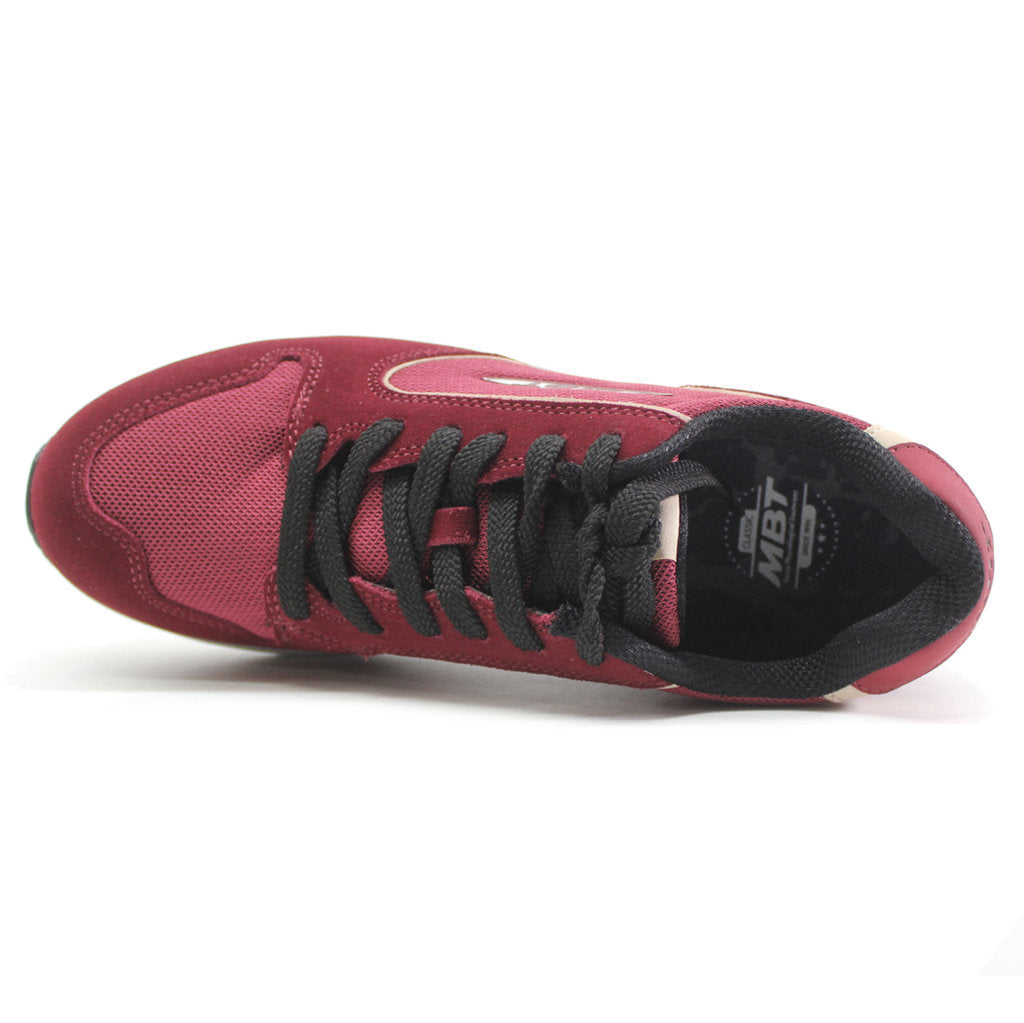 MBT 1997 Classic Suede Textile Women's Low-Top Sneakers#color_burgundy