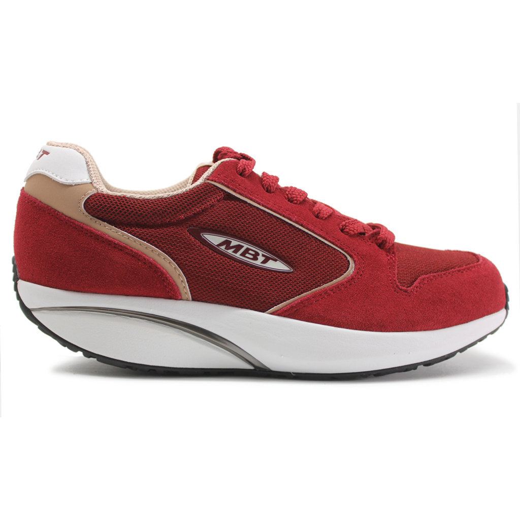 MBT 1997 Classic Suede Textile Women's Low-Top Sneakers#color_red dahlia