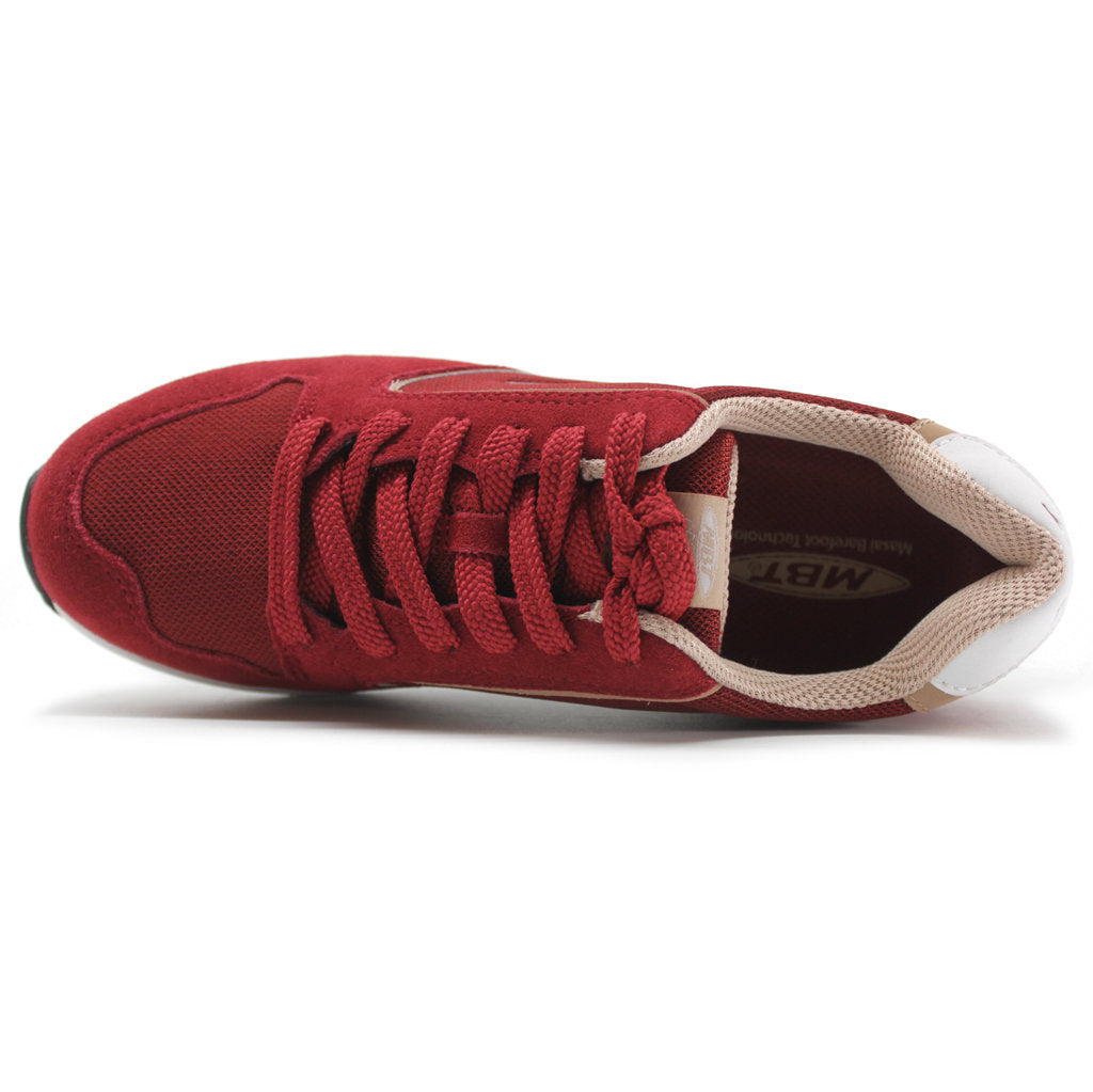 MBT 1997 Classic Suede Textile Women's Low-Top Sneakers#color_red dahlia