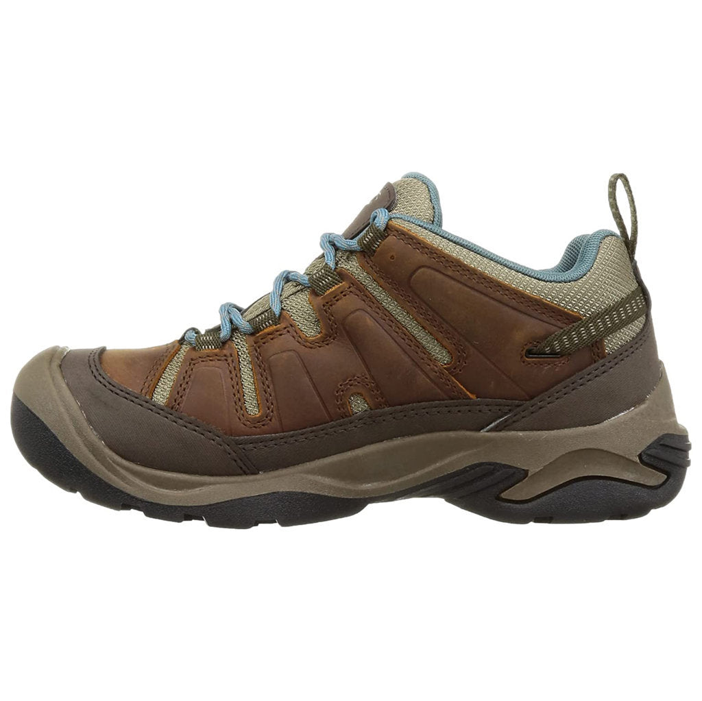 Keen Circadia Leather And Mesh Women's Waterproof Hiking Sneakers#color_syrup north atlantic