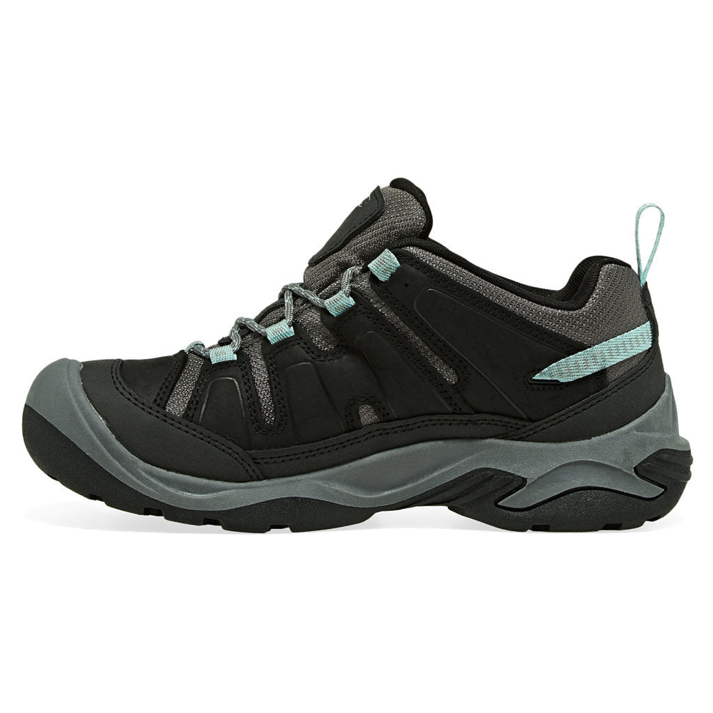 Keen Circadia Leather And Mesh Women's Waterproof Hiking Sneakers#color_black cloud blue