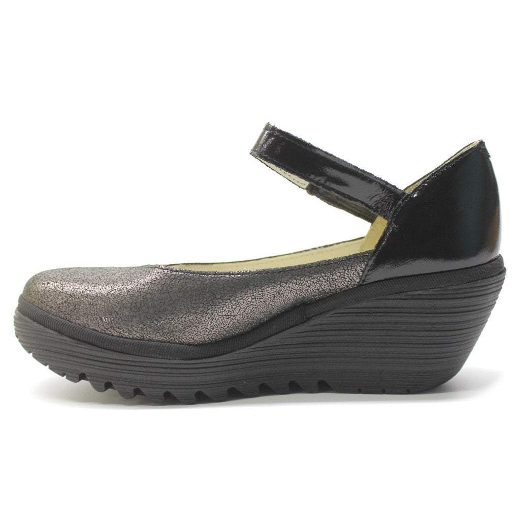 Fly London YAWO345FLY Mousse Leather Womens Shoes#color_graphite black