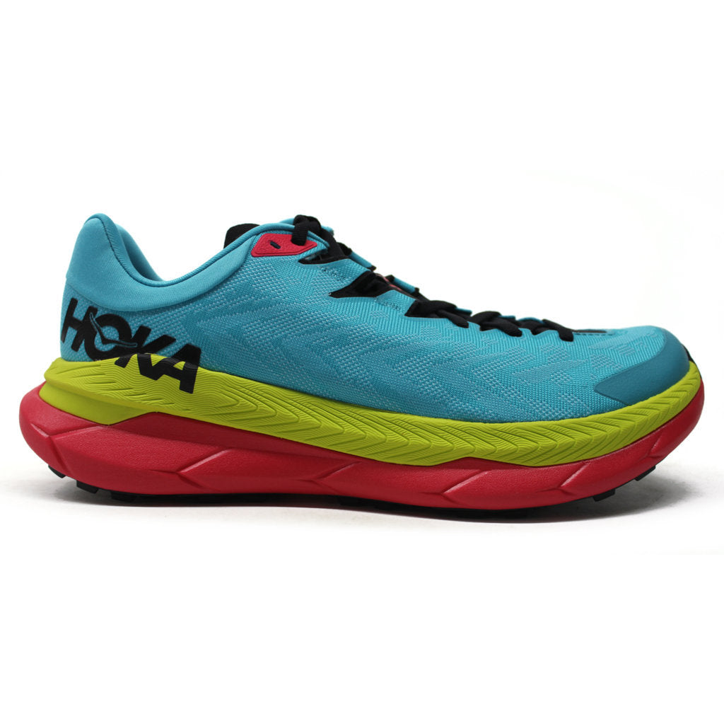 Hoka One One Tecton X Mesh Men's Low-Top Trail Sneakers#color_scuba blue diva pink