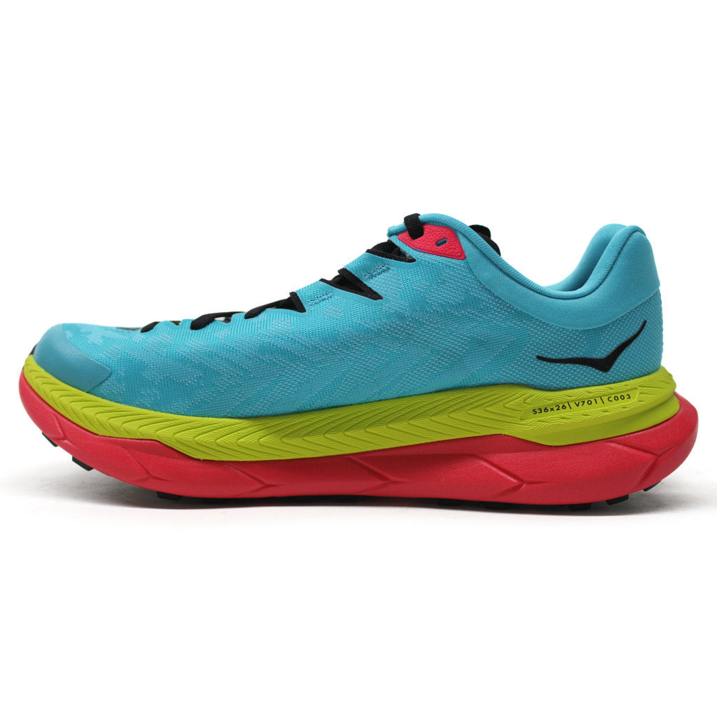 Hoka One One Tecton X Mesh Men's Low-Top Trail Sneakers#color_scuba blue diva pink