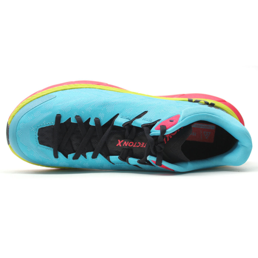 Hoka One One Tecton X Mesh Men's Low-Top Trail Sneakers#color_scuba blue diva pink