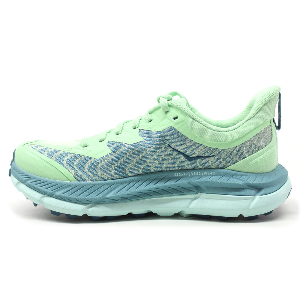 Hoka One One Mafate Speed 4 Mesh Women's Low-Top Trail Sneakers#color_lime glow ocean mist