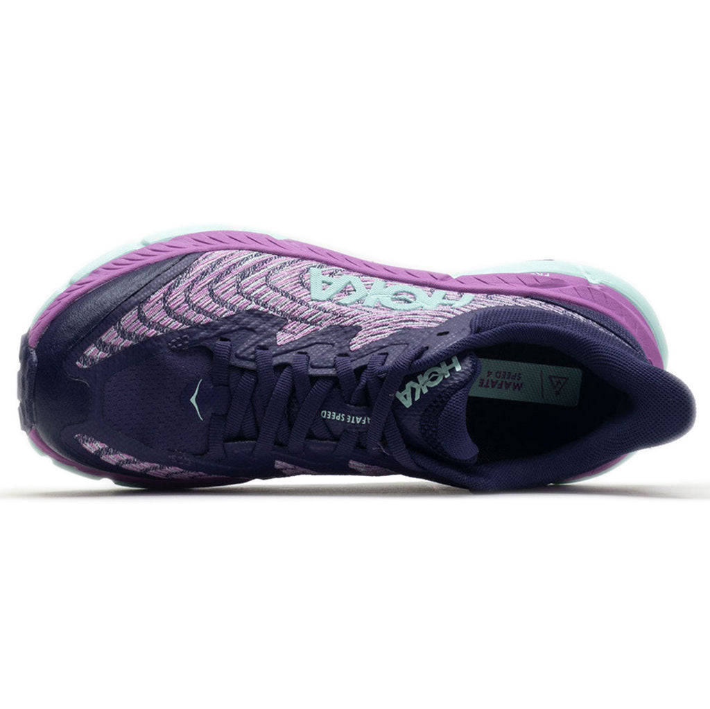 Hoka One One Mafate Speed 4 Textile Synthetic Womens Sneakers#color_night sky orchid flower