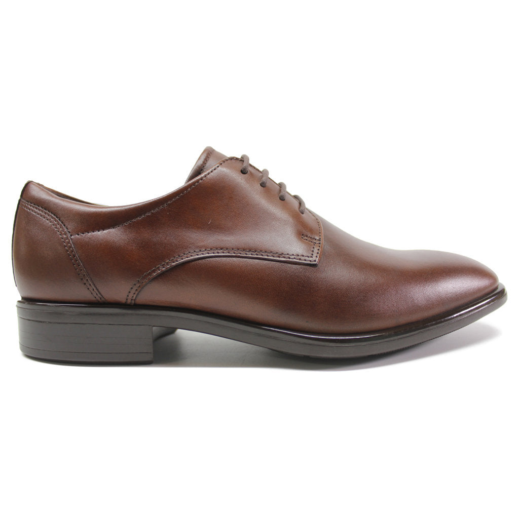 Ecco Citytray Leather Mens Shoes#color_cognac