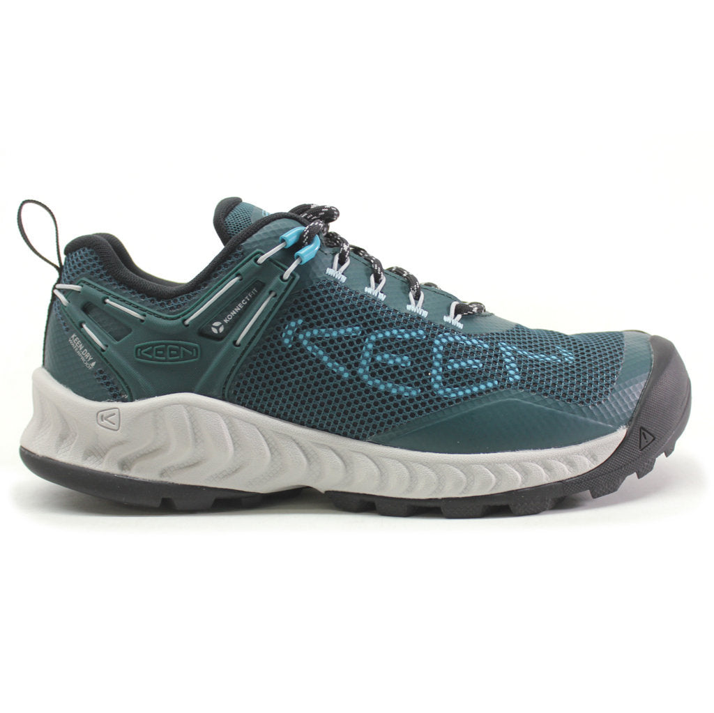 Keen NXIS EVO Mesh Women's Lightweight Waterproof Hiking Sneakers#color_sea moss ipanema