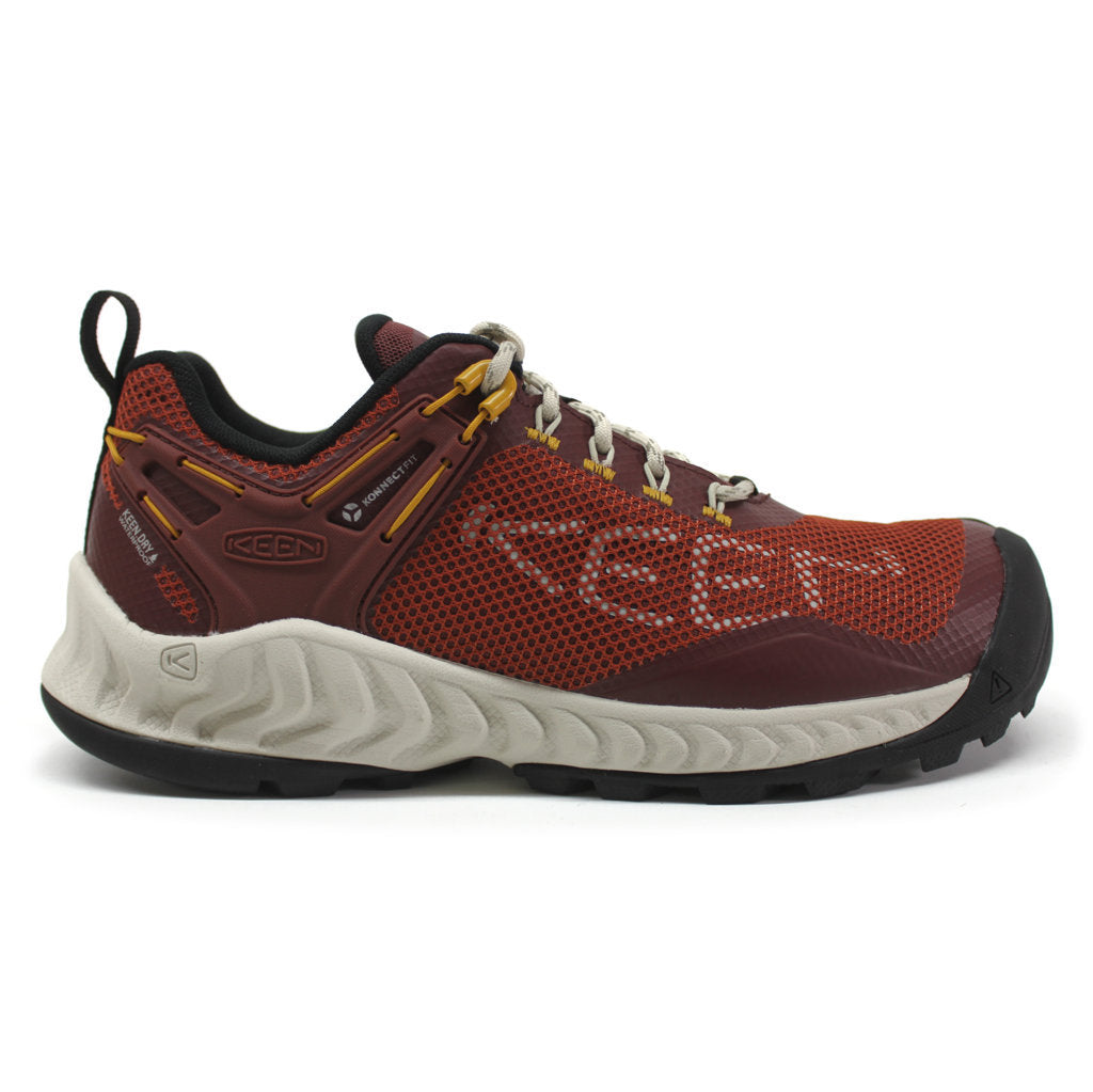 Keen NXIS EVO Mesh Women's Lightweight Waterproof Hiking Sneakers#color_baked clay golden yellow