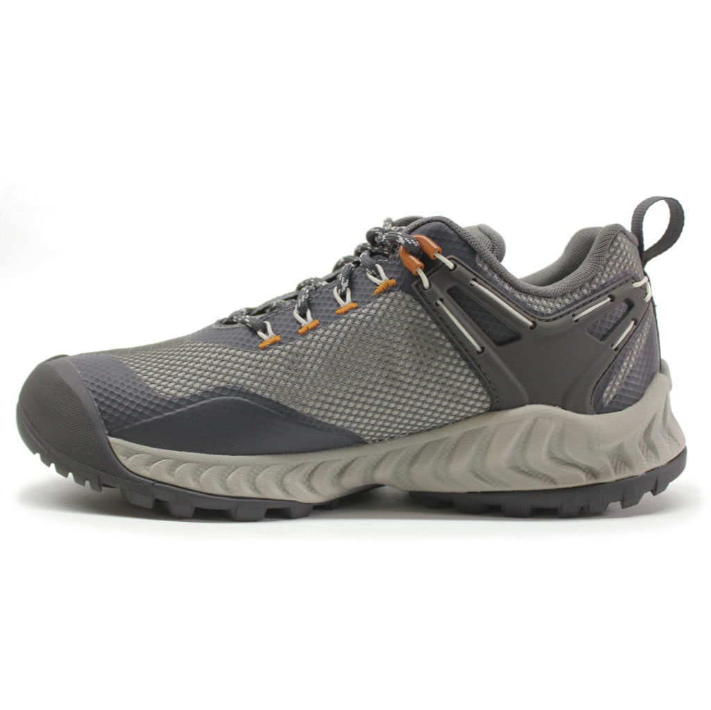 Keen NXIS EVO Mesh Women's Lightweight Waterproof Hiking Sneakers#color_steel grey keen maple