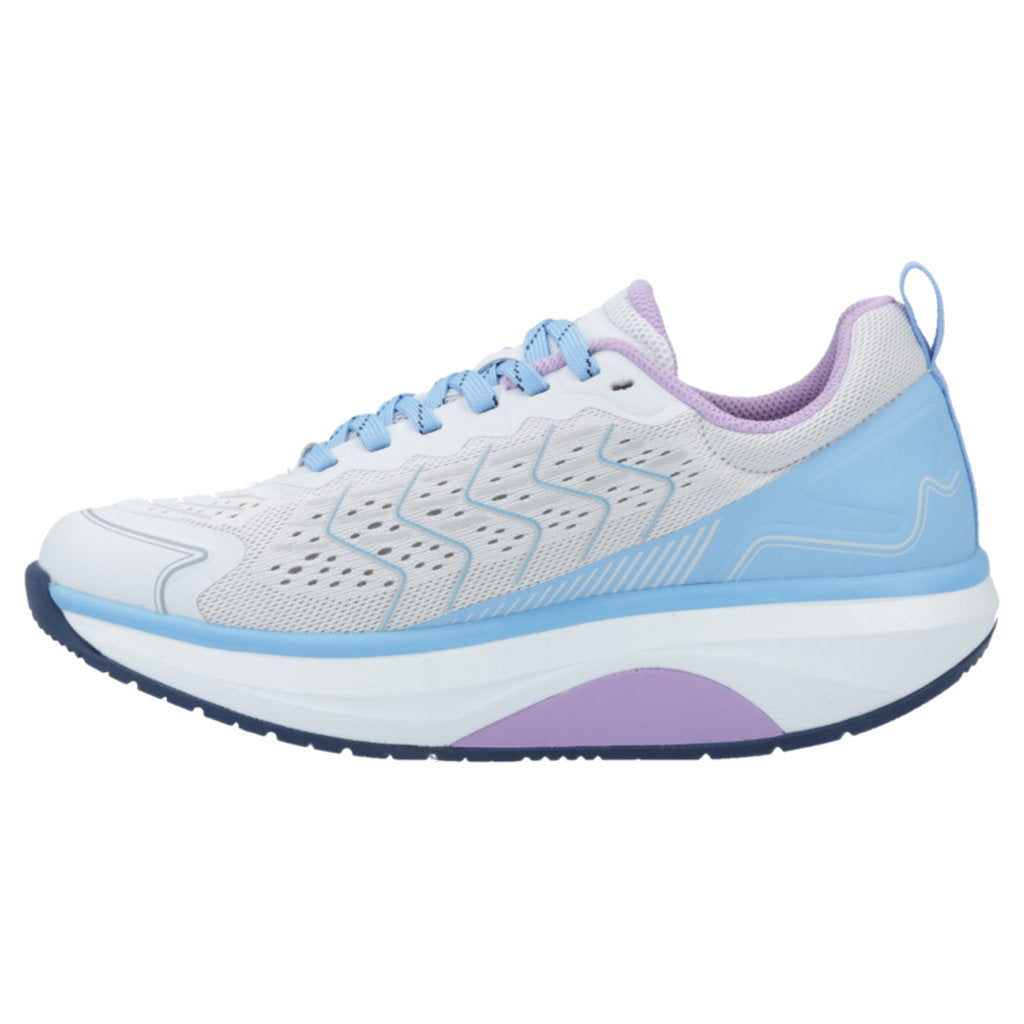 Joya ID Zoom III PU Leather & Textile Women's Trainers#color_grey blue