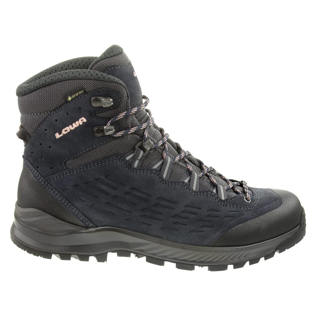 Lowa Explorer II GTX Mid Suede Textile Womens Boots#color_navy rose