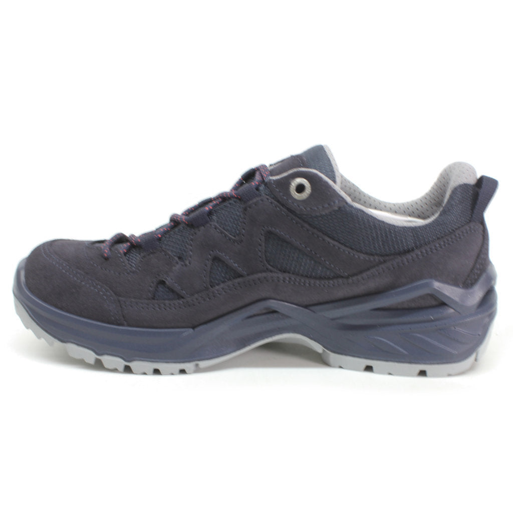 Lowa Sirkos Evo GTX Lo Suede Textile Womens Shoes#color_navy salmon