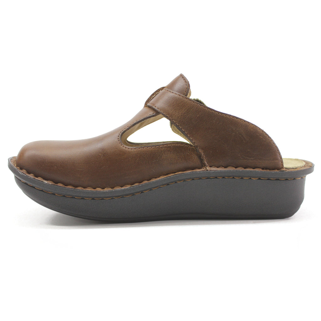 Alegria Classic Leather Women's Slip-on Shoes#color_oiled brown