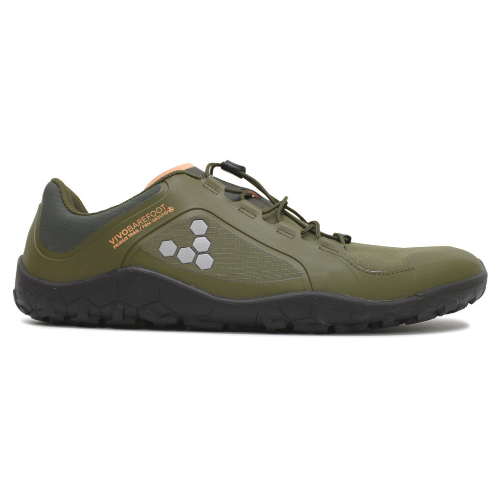 Vivobarefoot Primus Trail III All Weather FG Textile Synthetic Mens Sneakers#color_dark olive