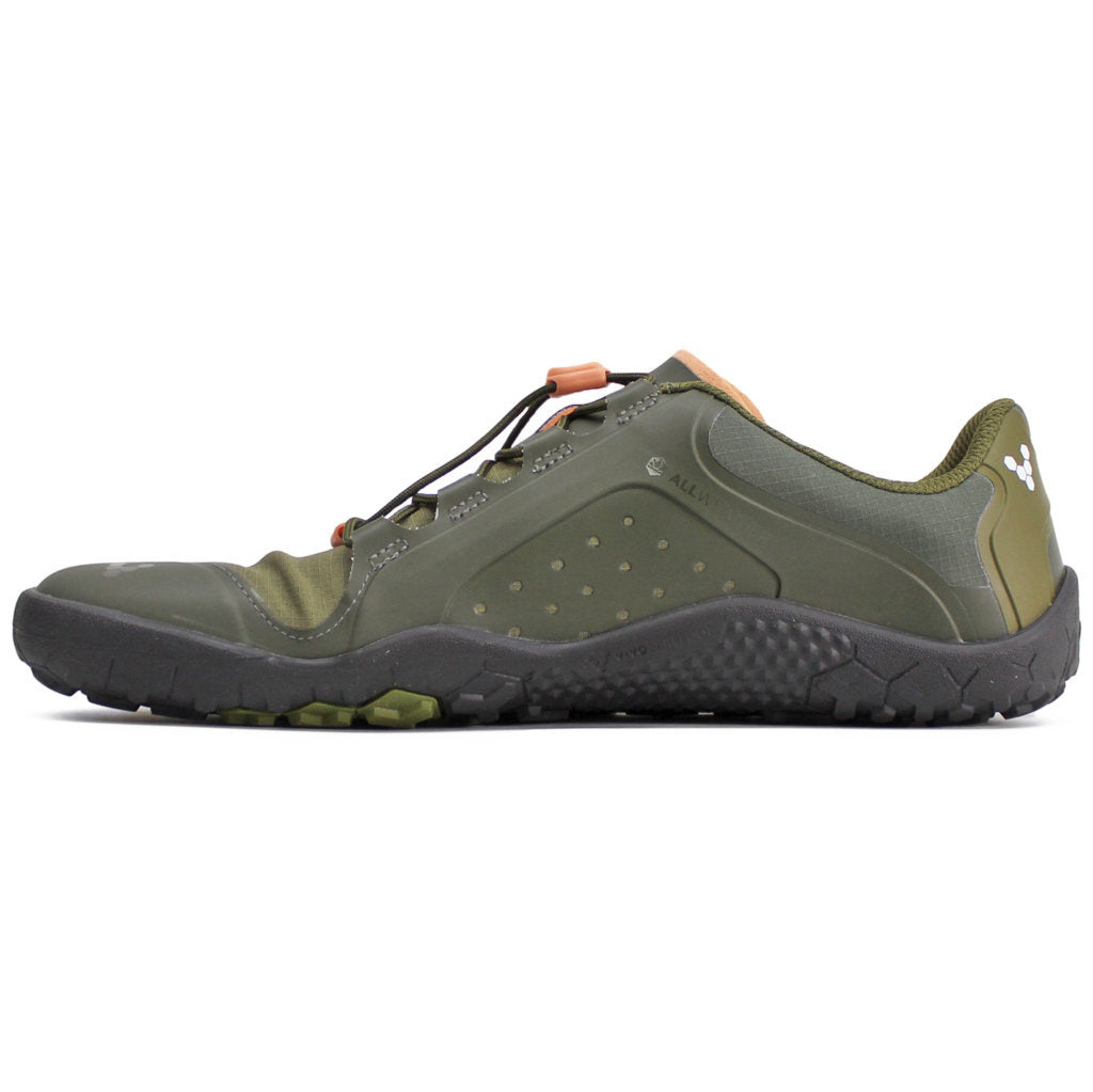 Vivobarefoot Primus Trail III All Weather FG Textile Synthetic Womens Sneakers#color_dark olive