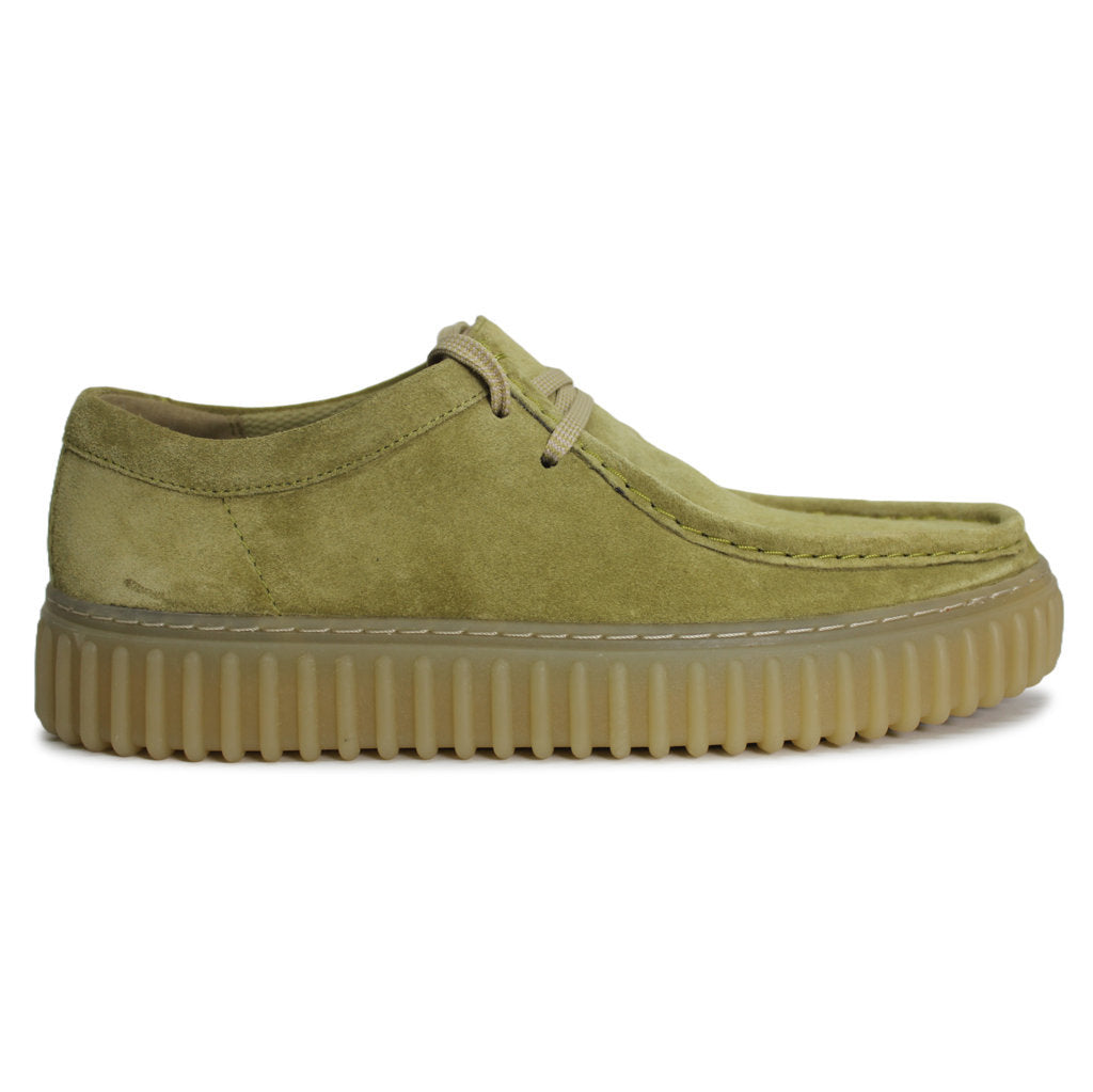 Clarks Torhill Lo Suede Mens Shoes#color_light olive