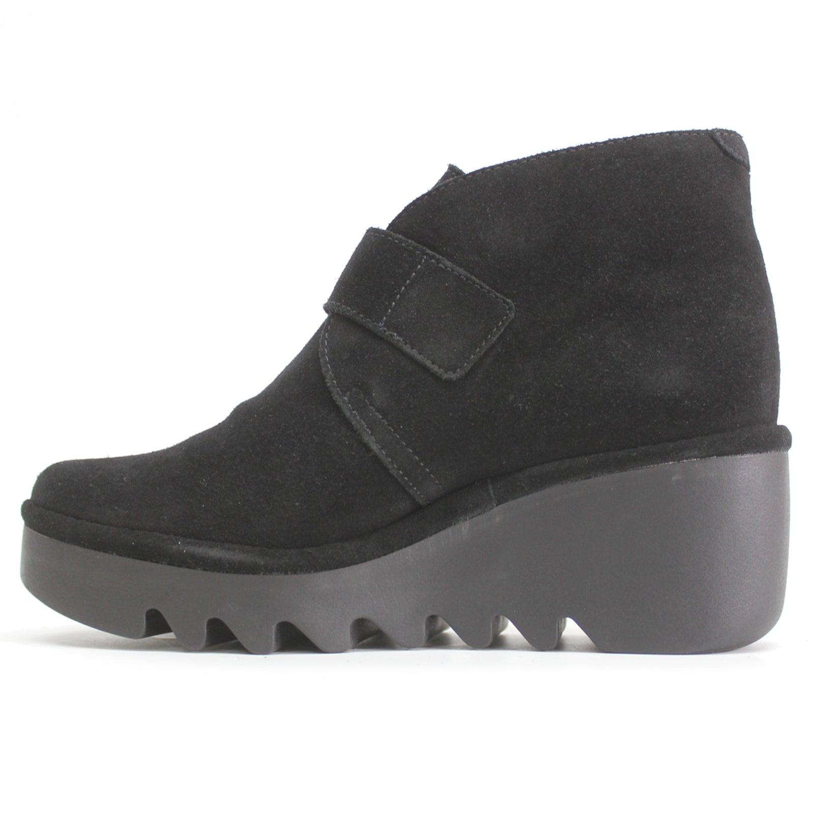 Fly London Birt397Fly Suede Women's Wedge Ankle Boots#color_black