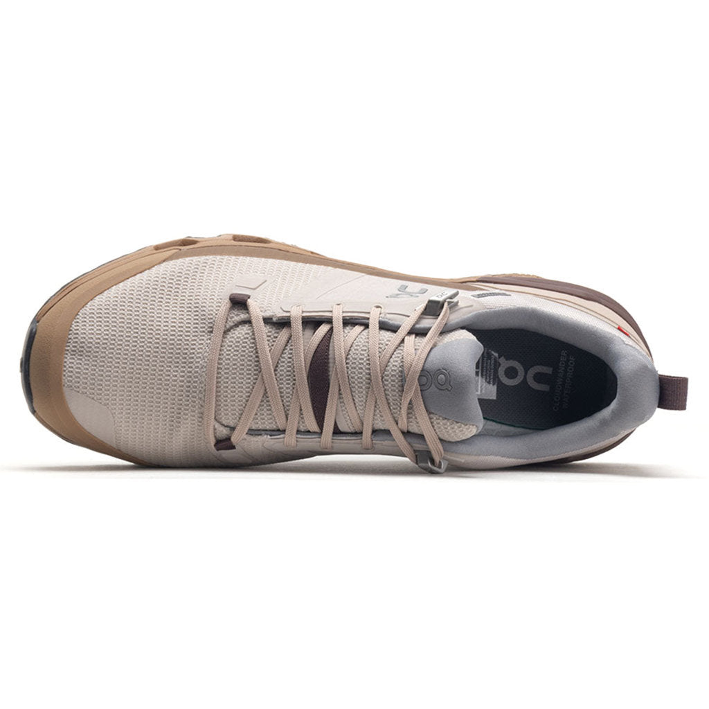 On Cloudwander Waterproof Textile Synthetic Mens Sneakers#color_pearl root